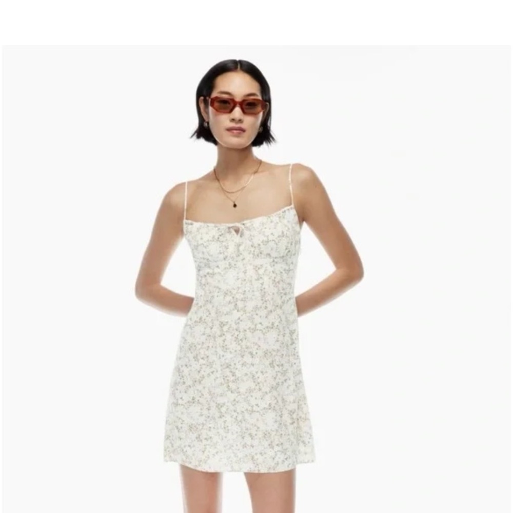 Wilfred Floral Mini Dress in Cream